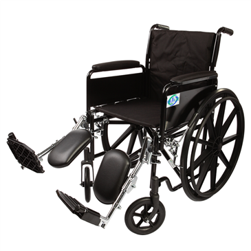 Healthline 20" Wheelchair with Padded Full Arm & ELR K2